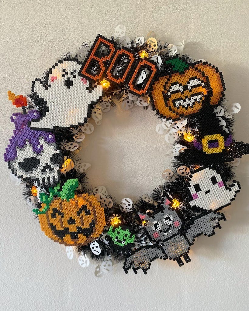 halloween-perleplate-krans halloween-perleplate-krans